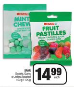 Spar Sweets, Gums Or Jellies Assorted-100g/125g Each