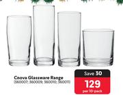 Cnova Glassware Range-Per 10 pack