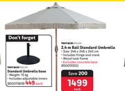 Terraceleisure 2.4 m Bali Standard Umbrella 850015552-Each