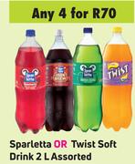 Sparletta Or Twist Soft Drink Assorted-For 4 x 2L