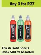 Thirsti Isofit Sports Drink Assorted-For 3 x 500ml