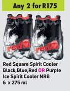 Red Square Spirit Cooler Black, Blue, Red Or Purple Ice Spirit Cooler NRB-For 2 x 6 x 275ml