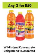 Wild Island Concentrate Dairy Blend Assorted-For 3 x 1L