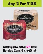 Strongbow Gold Or Red Berries Cans-For 2 x 6 x 440ml