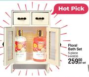 Nature's Nourishment Floral Bath Set 5 Piece-Per Set