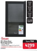 Swan 85L Glass Door Veverage Cooler SGF85