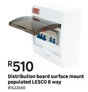 Lesco 8 Way Distribution Board (Surface Mount Populated)