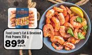 Food Lover's Cut & Deveined Pink Prawns-350g Each