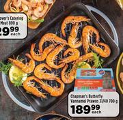 Chapman's Butterfly Vannamei Prawns 31/40-700g Each