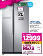 samsung 535l side by side fridge rs54n3a13s8 fa