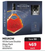Meukow VS De Luxe Double Glass Pack-750ml Each