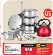 Tissolli 15 Piece Stainless Steel Cookware Set-Per Set