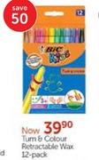 Turn & Colour Retractable Wax 12-Pack