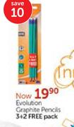 Evolution Graphite Pencils 3+2 Free Pack
