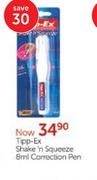 Tipp-Ex Shake N Squeeze 8ml Correction Pen
