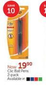 Clic Ball Pens 2-Pack