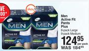 Tena Men Active Fit Pants Plus 8 Pack Large, 9 Pack Medium-Per Pack