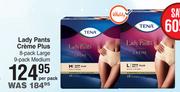 Tena Lady Pants Creme Plus 8 Pack Large, 9 Pack Medium-Per Pack