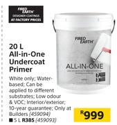 Fired Earth All-In -One Undercoat Primer-5Ltr