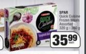 Spar Quick Cuisine Frozen Meals Assorted-320g-360g Each