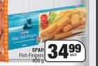 Spar Fish Fingers-400g Each