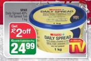 Spar Daily Spread 40% Fat Spread Tub-1kg