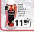 Spar Active Breakfast Drinking Yoghurt-300ml Each