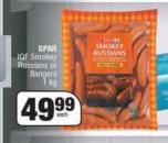 Spar IQF Smokey Russians Or Bangers-1kg Each