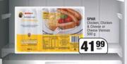 Spar Chicken, Chicken & Cheese Or Cheese Viennas-500g Each