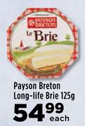 Payson Breton Long Life Brie-125g Each