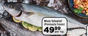 Whole Yellowtail (Previously Frozen)-Per kg