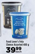 Food Lover's Feta Cheese Assorted-400g Each