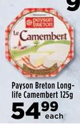 Payson Breton Long Life Camembert-125g Each