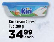 Kiri Cream Cheese Tub-200g Each