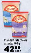 President Feta Cheese Assorted-400g Each