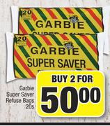 Garbie Super Saver Refuse Bags-For 2 x 20's