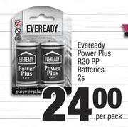 Eveready Power Plus R20 PP Batteries-2's Per Pack