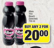 Albex Thin Bleach (Selected)-For Any 2 x 750ml