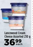 Lancewood Cream Cheese Assorted-230g Each