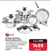 Tissolli 12 Piece Stainless Steel Cookware Set-Per Set