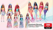 Dreamtopia Mermaid, Princess Or Unicorn Doll-Each