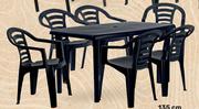 Sal 135cm 6 Seater Black Table