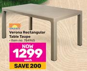 Gold Sun Verona Rectangular Table Taupe-Each