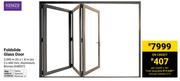 Kenzo Fold Slide Glass Door-2090m (h) x 1.8m (w)