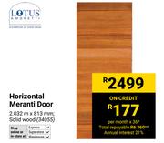 Lotus Horizontal Meranti Door-2032m x 813mm