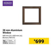 Kenzo 28mm Aluminium Window-600mm (h) x 600mm (w)