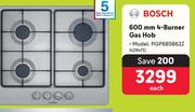 Bosch 600mm 4-Burner Gas Hob PGP6B5B62Z