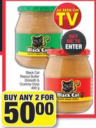Black Cat Peanut Butter (Smooth & Crunchy Only)-For 2 x 400g