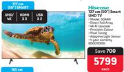 Hisense 127cm (50") Smart UHD TV 50A6N