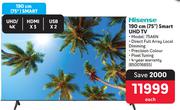 Hisense 190cm (75") Smart UHD TV 75A6N